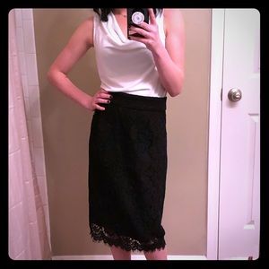 NWT Pintucked pencil skirt in lace